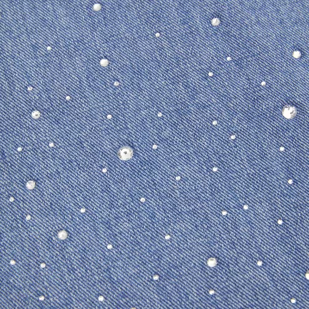 WDJ012 custom jeans with rhinestones for women wide leg jeans women ladies jeans